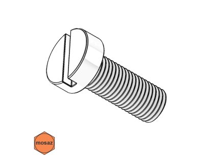 Šroub s VH a drážkou, Ms; M 5 x 12_1