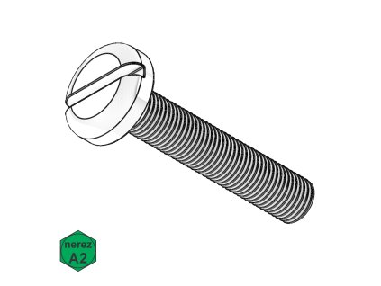 Šroub s nízkou VH a drážkou, A2; M 6 x 20_1