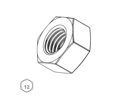 Matice šestihranná, St; 12; M 16_1