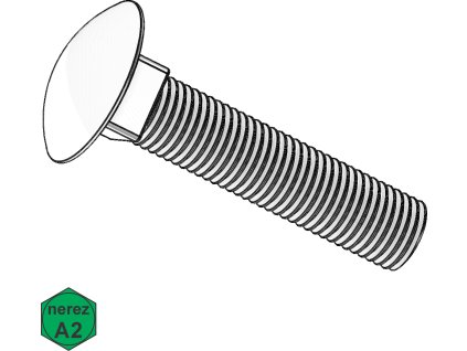 Šroub vratový, A2;  M 5 x 16_1