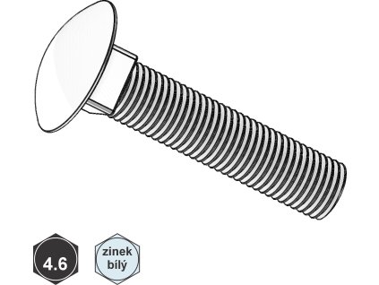 Šroub vratový, ZB;  4.6;  M 12 x 40_1