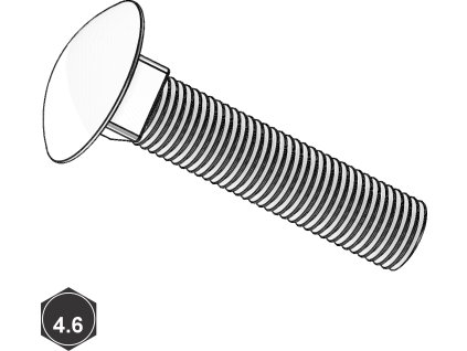 Šroub vratový, St;  4.6;  M 10 x 35_1