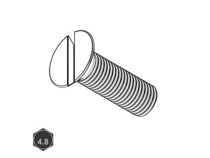 Šroub se ZH a drážkou, St; M 8 x 40_1