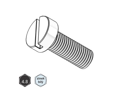 Šroub s VH a drážkou, ZB; M 4 x 30_1