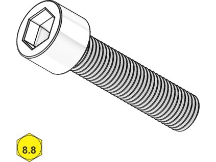 Šroub s VH, INBUS, St; 8.8; M 8 x 70_1