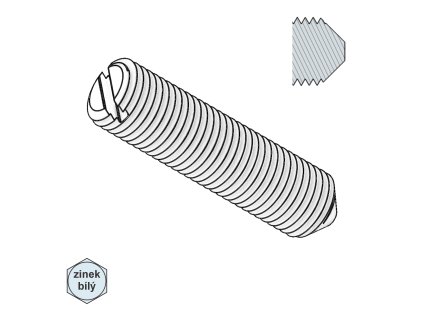 Šroub stavěcí s drážkou a kuželovým koncem, ZB; M 5 x 16_1