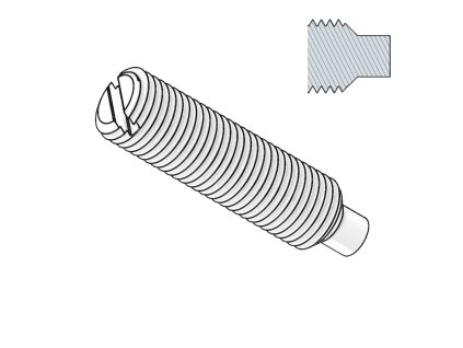 Šroub stavěcí s drážkou a válcovým koncem, St; M 12 x 40_1
