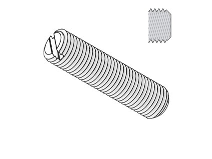 Šroub stavěcí s drážkou a plochým nosem, St; M 8 x 16_1