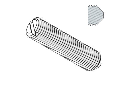 Šroub stavěcí s drážkou a kuželovým koncem, St; M 8 x 30_1