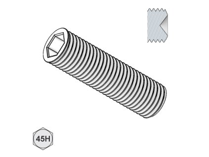 Šroub stavěcí, INBUS + důlek, St; 45H; M 10 x 45_1