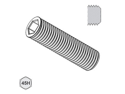 Šroub stavěcí, INBUS, plochý, St; 45H; M 12 x 16_1