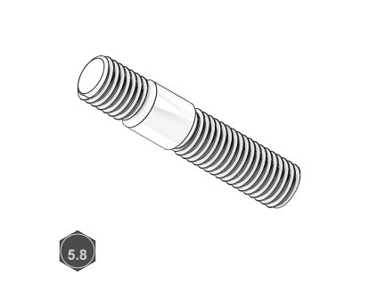 Šroub závrtný do oceli, ST, 5.8; M 12 x 65_1