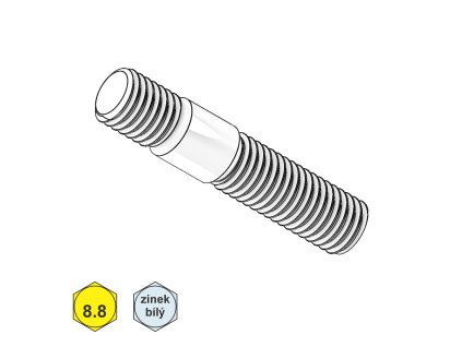 Šroub závrtný do oceli, ZB, 8.8; M 12 x 40_1