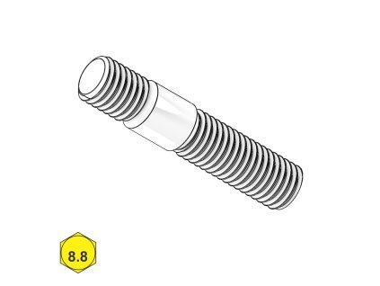 Šroub závrtný do oceli, ST, 8.8; M 12 x 25_1