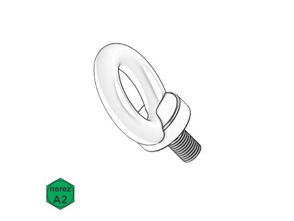 Šroub závěsný, A2; M 10_1