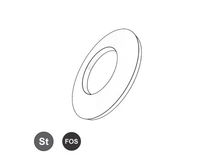 Podložka talířová, FOS; 12 x 6,2 x 0,5_1