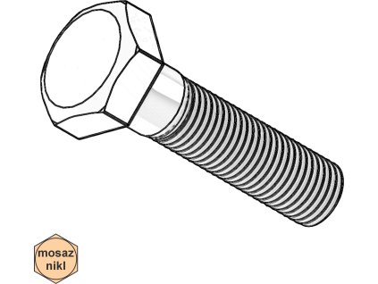 Šroub metrický, 6HR, ČZ, Ms-Ni; M 12 x 160_1
