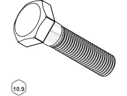 Šroub metrický, 6HR, ČZ, St; 10.9; M 48 x 160/108_1