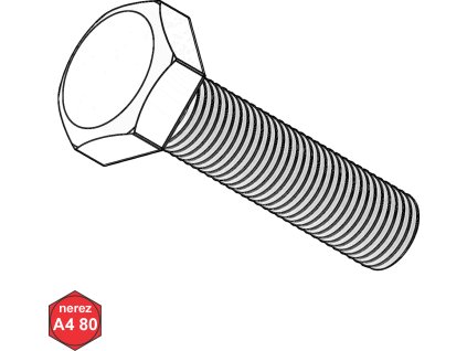 Šroub metrický, 6HR, A4-80; M 8 x 60_1