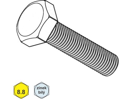 Šroub metrický, 6HR (ISO 4017), ZB; 8.8; M 12 x 130_1