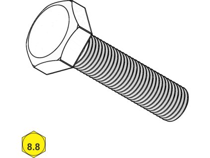 Šroub metrický, 6HR, ST; 8.8; M 24 x 150_1