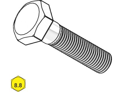 Šroub metrický, 6HR, ČZ, St; 8.8; M 16 x 430_1