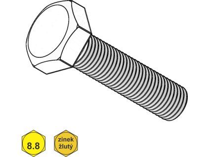 Šroub metrický, 6HR, ZŽ; 8.8; M 4 x 10_1