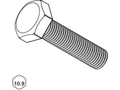 Šroub metrický, 6HR, ST; 10.9; M 8 x 65_1