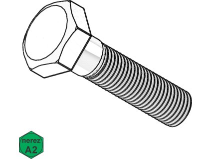 Šroub metrický, 6HR, ČZ, A2; M 12 x 55_1