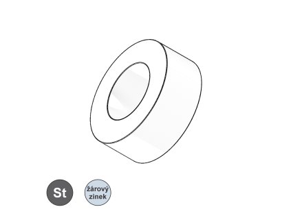 Podložka pro ocelové konstrukce, TZN; M 22 (24 x 39 x 8)_1