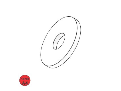 Podložka na dřev. konstr., A4; M 8 (9 x 28 x 3)_1