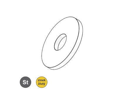 Podložka na dřev. konstr., ZŽ; M 5 (5,5 x 18 x 2)_1