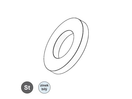 Podložka plochá, ZB; M 16 (17 x 34 x 3)_1