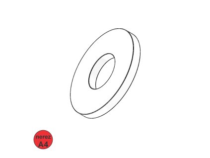 Podložka pod nýty, A4; M 5 (5,3 x 12)_1