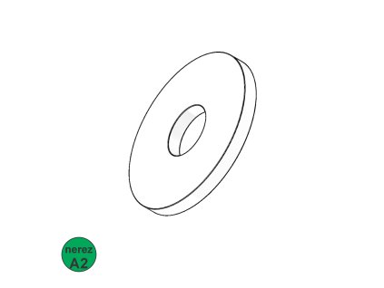 Podložka na dřev. konstr., A2; M 5 (5,5 x 18 x 2)_1