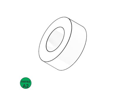 Podložka pro ocelové konstrukce, A2; M 16 (18 x 30 x 8)_1