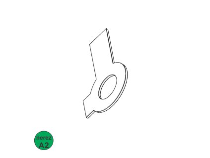 Podložka pojistná se 2 jazýčky, A2; M 10_1