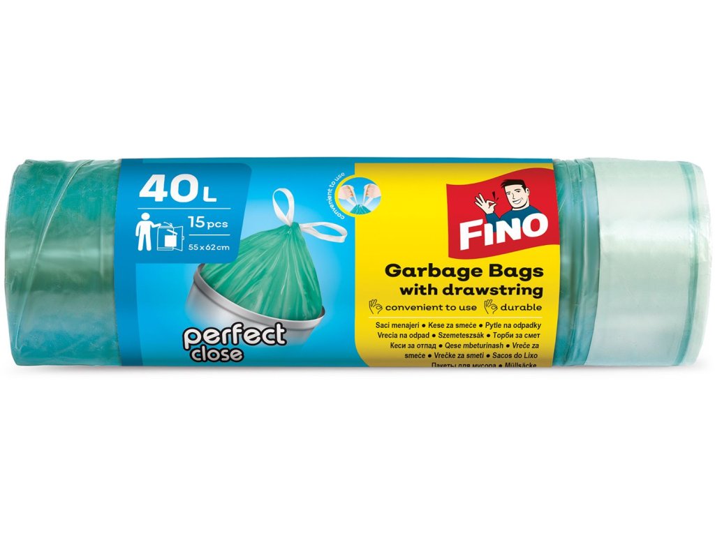 torbi za otpadatsi fino color 40 l 15 broya sivi 30