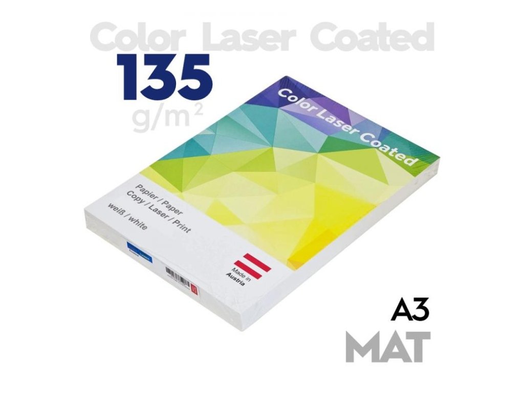 xerograficky papir a3 color laser coated silk 135g 250 listu matny