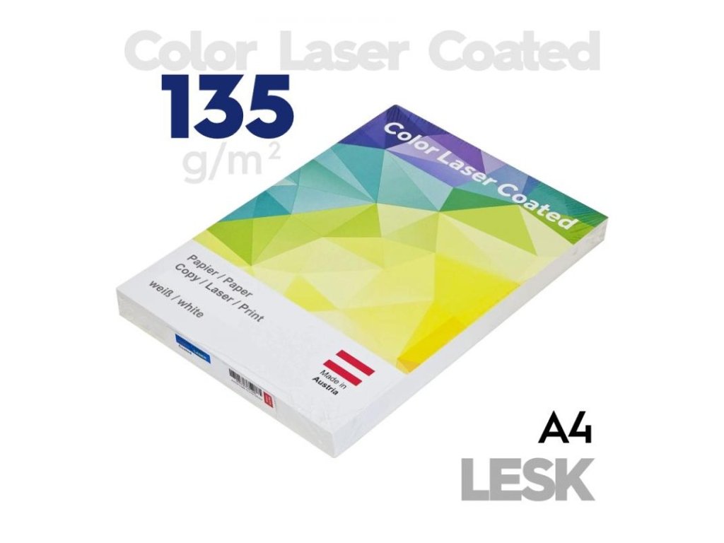 xerograficky papir a4 color laser coated glossy 135g 250 listu leskly