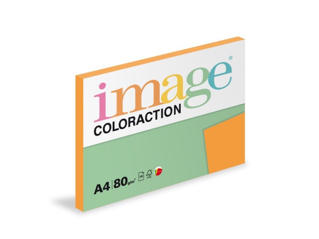 papir barevny a4 80g coloraction ag10 venezia syta oranzova 100 ks