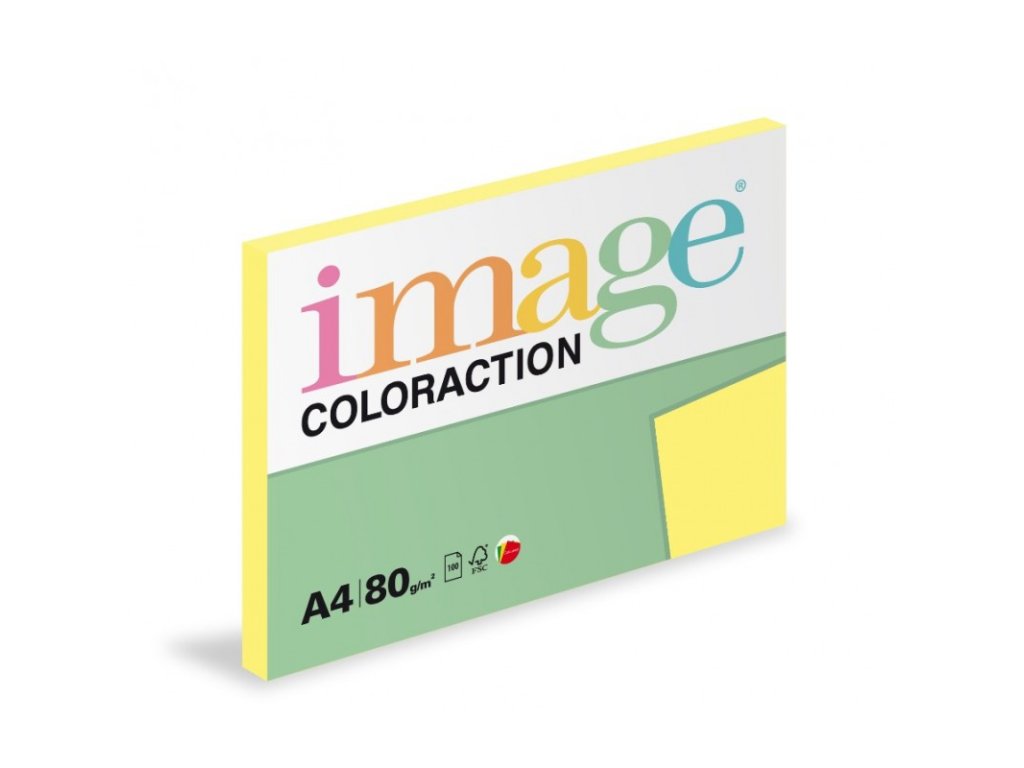 papir barevny a4 80g coloraction zg34 florida citronova zluta 100 ks