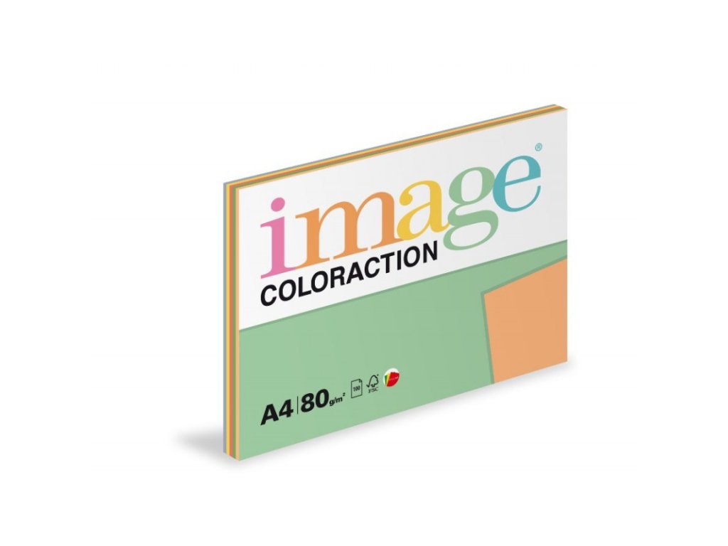 papir barevny a4 80g coloraction mix intenzivne sytych barev 5x20 listu