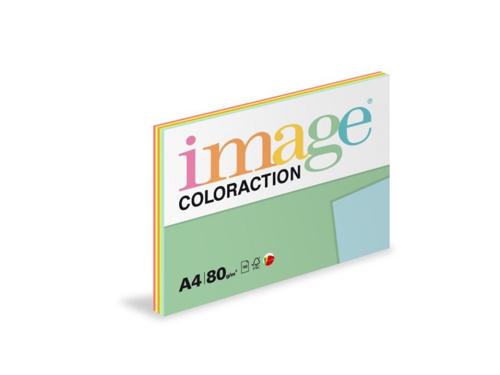 papir barevny a4 80g coloraction mix reflexnich barev 5x20 listu