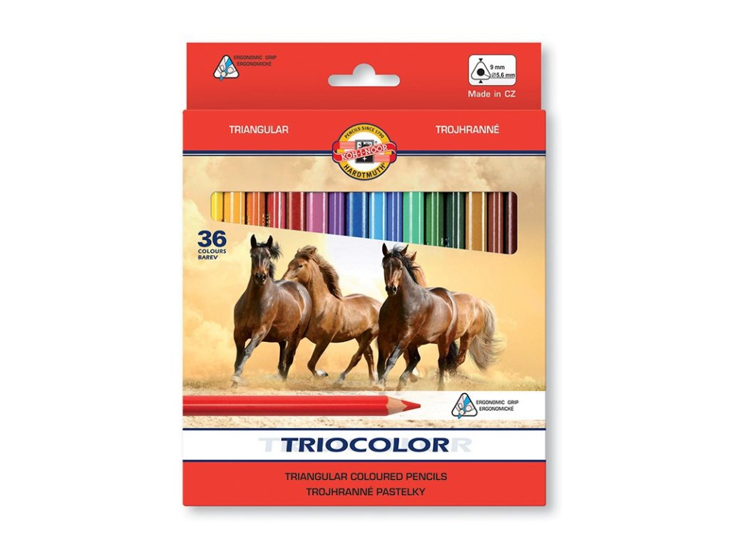 koh i noor 3145 pastelky triocolor trojhranne 36 ks