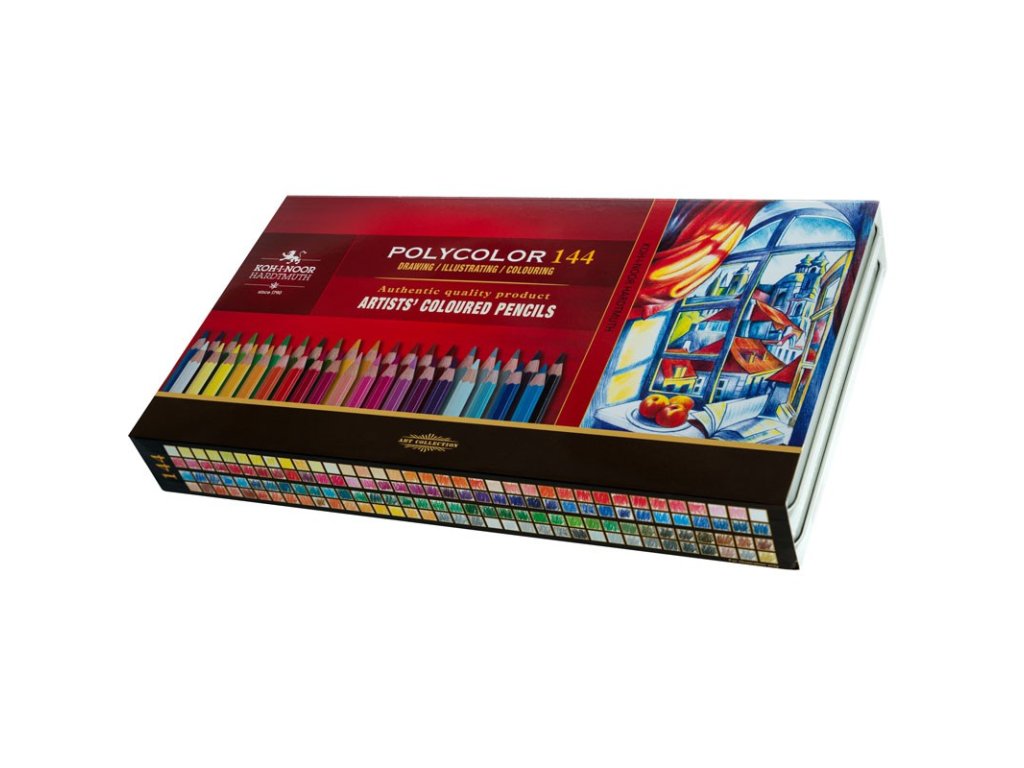 koh i noor 3828 souprava pastelek polycolor 144 ks v kovove krabicce