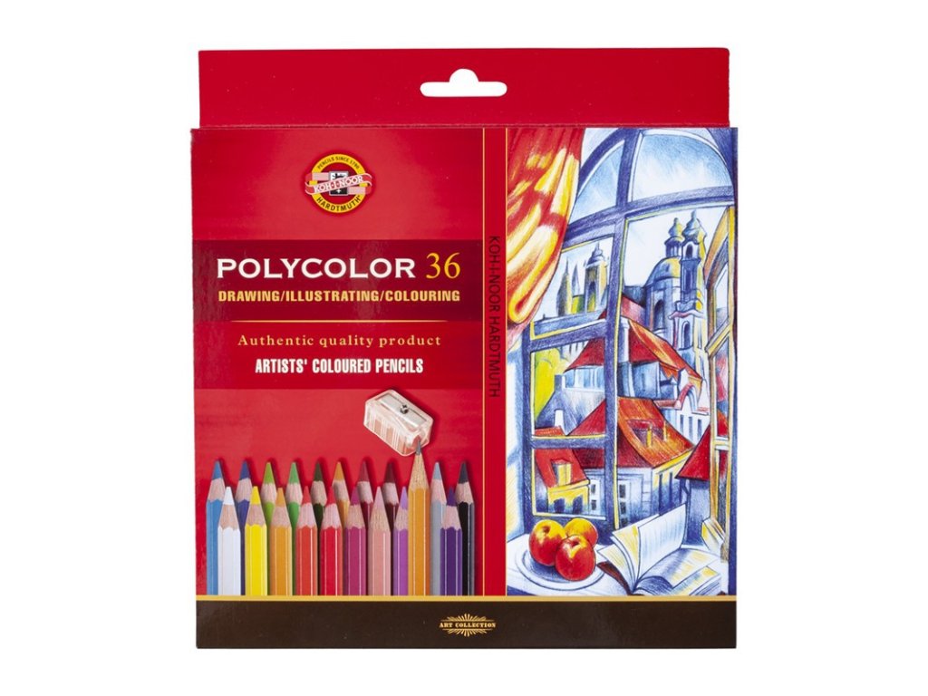 kohinoor polycolor 3835 souprava umeleckych pastelek polycolor 36 barev