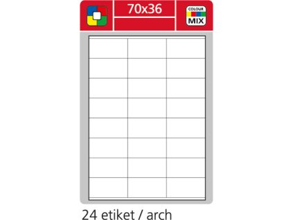 Samolepící etikety bílé SK LABEL STANDARD, 70 x 36 mm, 100 archů
