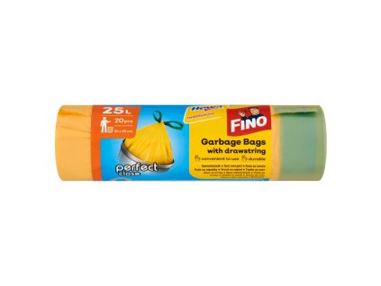 FINO Perfect Close zatahovací pytle na odpad 25 l, 50 × 55 cm, 20 ks
