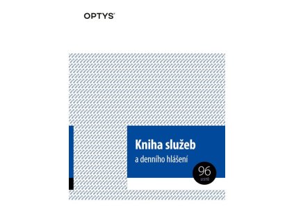 OPTYS 1242, Kniha evidence denního hlášení A4, 96 listů